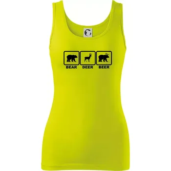 Dámské tričko Bear - Deer - Beer - Dámské tílko - XL ( Limetková )
