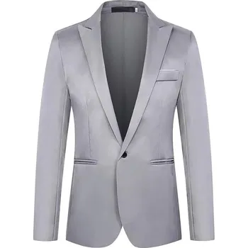 Pánské sako Elegantní pánské sako slim pro společenské události Barva: Khaki, Velikost: S