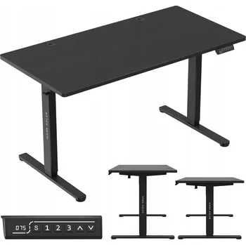 Mark Adler Elektrický psací stůl nastavitelný 140 x 70 cm LEADER 7.4 Černý