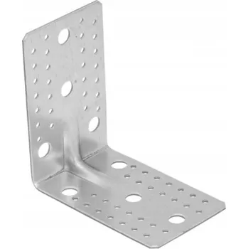 Tesařské kování Úhelník Domax s prolisem 145x145 mm 2,5 mm ocel pozinkovaná