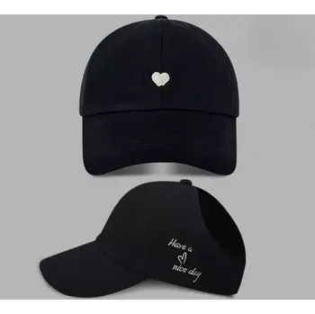 Kšiltovka Dětská letní kšiltovka s otvorem pro culík - ČERNÁ (5-10 let) (Značka: NPFSD)