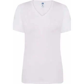 Dámské tričko Dámské vypasované tričko s výstřihem do V JHK bílé M