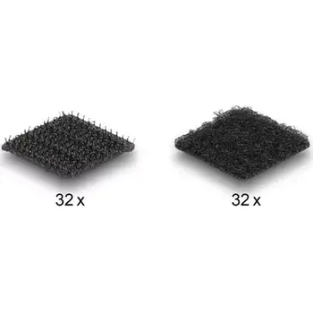 Kabel do PC DeLock Čtverečky suchého zipu 20mm černá 64ks (19096)