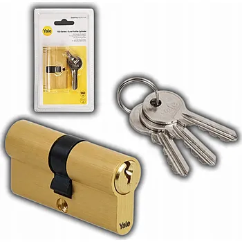 Vložka do dveří VLOŽKA DO ZÁMKU DVEŘÍ YALE Y150 MOSAZNÁ, 3 KLÍČE, 30/40, BLISTR