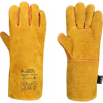 Pracovní rukavice Svářecí rukavice kožené pro MIG se zesílením, ochranné, velikost 10 XL