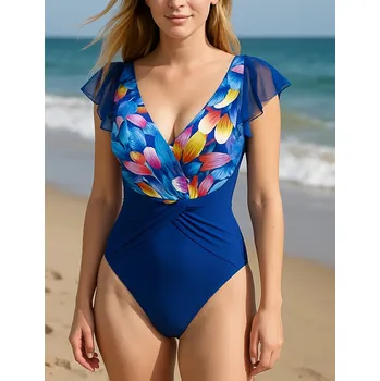 Dámské plavky Plavky Self S 1006GO7 Goa 7 Chrpa 3XL-46