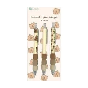 Długopisy żelowe Kapibara czarne 3szt