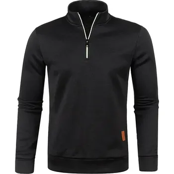 Pánská mikina Pánská mikina na zip s límečkem pro venkovní aktivity Barva: Černá, Velikost: XS