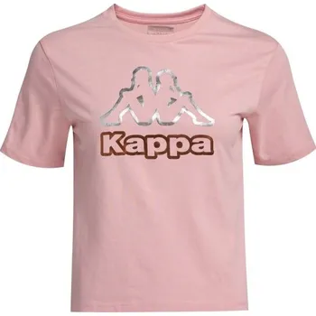 Dámské triko Kappa LOGO FALELLA S Růžová, Šedá, Zlatá