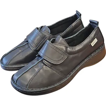 Dámské polobotky 6301/I/F - 60 zdravotní zateplené kožené černé polobotky s podporami kleneb nožních; česká výroba 36