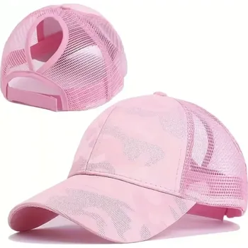 Kšiltovka Síťovaná kšiltovka s otvorem pro culík - RŮŽOVÁ (Značka: RUNSEN)