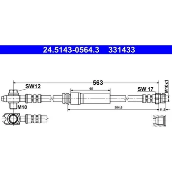 Brzdová hadice Brzdová hadice ATE 1 24.5143-0564.3