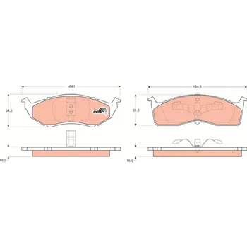 Brzdová destička Sada brzdových destiček, kotoučová brzda LUCAS GDB1236