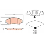 Sada brzdových destiček, kotoučová brzda LUCAS GDB3633