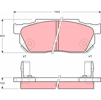 Brzdová destička Sada brzdových destiček, kotoučová brzda LUCAS GDB325
