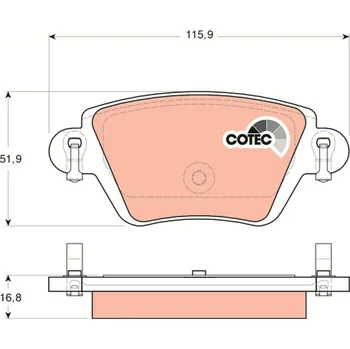 Brzdová destička Sada brzdových destiček, kotoučová brzda LUCAS GDB1525