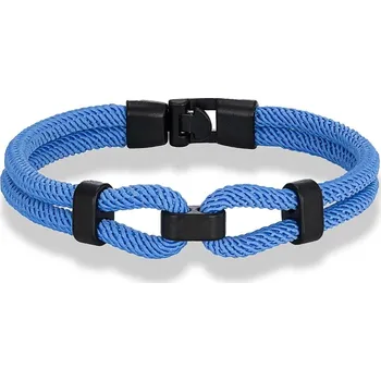 Náramek Námořnický uzlový náramek pro muže | pánský náramek, stylový doplněk - Modrý , 21 cm