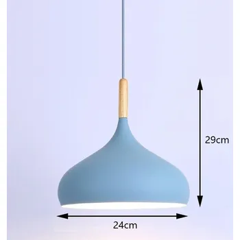 Retro závěsná lampa průmyslový styl | Stropní lustr - Styl B-modrá , Trikolóra světlo