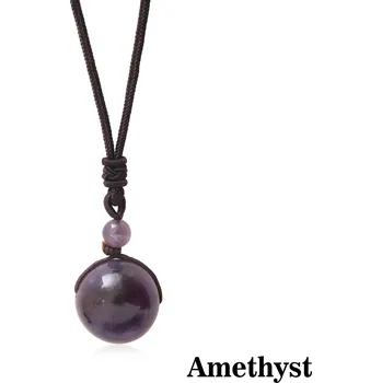 Náhrdelník Amulet z tygřího oka a ametystu | pánský náhrdelník, přívěsek - Ametystové tygří oko