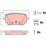 Sada brzdových destiček, kotoučová brzda LUCAS GDB2331