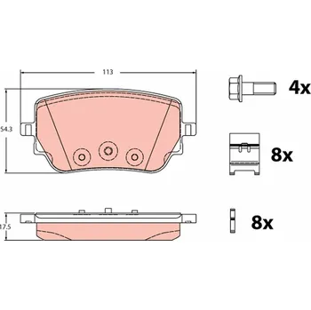 Brzdová destička Sada brzdových destiček, kotoučová brzda LUCAS GDB2331