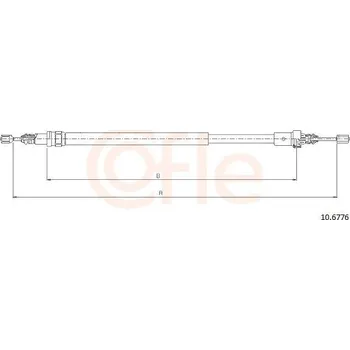 Auto-moto Tažné lanko, parkovací brzda COFLE 92.10.6776