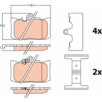 Autodíl Sada brzdových destiček, kotoučová brzda LUCAS GDB4460