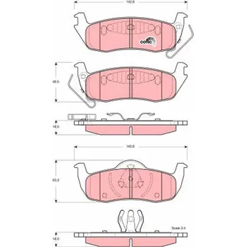 Brzdová destička Sada brzdových destiček, kotoučová brzda LUCAS GDB4137