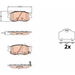 Sada brzdových destiček, kotoučová brzda LUCAS GDB3626