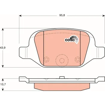 Brzdová destička Sada brzdových destiček, kotoučová brzda LUCAS GDB1384