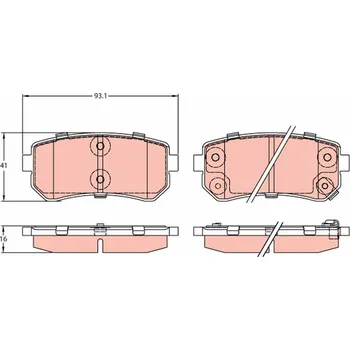Brzdová destička Sada brzdových destiček, kotoučová brzda LUCAS GDB3421