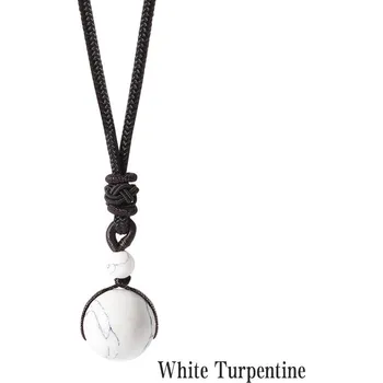 Náhrdelník Amulet z tygřího oka a ametystu | pánský náhrdelník, přívěsek - Bílý terpentýn