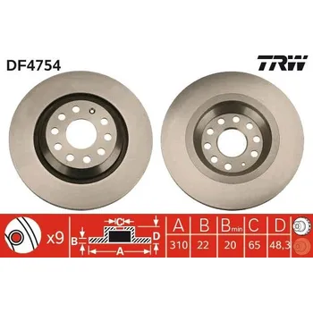 Brzdový kotouč Brzdový kotouč LUCAS DF4754