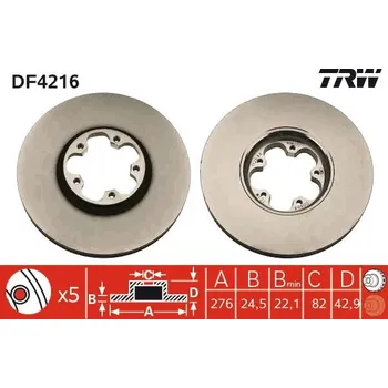 Brzdový kotouč Brzdový kotouč LUCAS DF4216