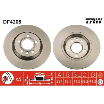 Brzdový kotouč Brzdový kotouč LUCAS DF4208