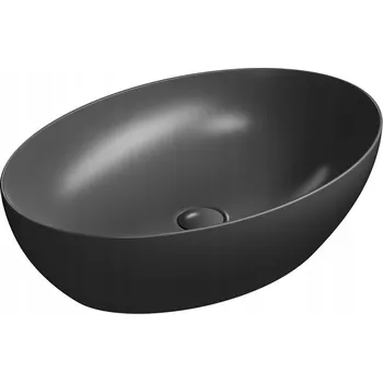 Umyvadlo na desku oválné GSI PURA 42 cm černé