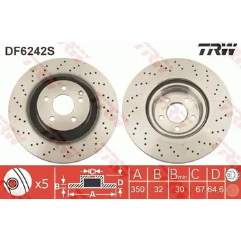 Brzdový kotouč Brzdový kotouč LUCAS DF6242S