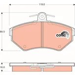 Sada brzdových destiček, kotoučová brzda LUCAS GDB1437