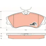 Sada brzdových destiček, kotoučová brzda LUCAS GDB1295