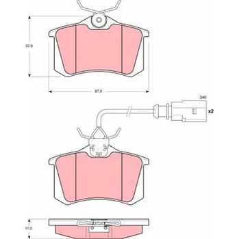 Brzdová destička Sada brzdových destiček, kotoučová brzda LUCAS GDB1417