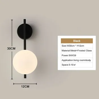 Nástěnné svítidlo Nástěnné LED osvětlení | svítidlo, moderní lampa - B Černá 9w , Neutrální světlo