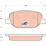 Sada brzdových destiček, kotoučová brzda LUCAS GDB1649