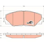 Sada brzdových destiček, kotoučová brzda LUCAS GDB3424