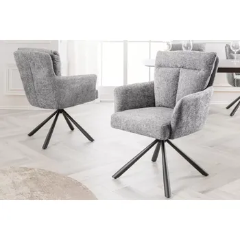 Jídelní židle Otočné jídelní křeslo 2 ks GYES Dekorhome