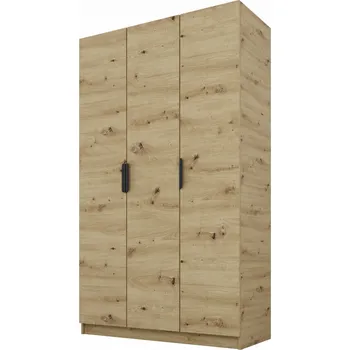 Šatní skříň Skříň CYNTHIA, dub řemeslný, s panty, třídveřová, 120x52x200