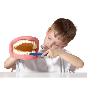 Hračka pro nejmenší TickIt Obří zuby a kartáček - model pro děti