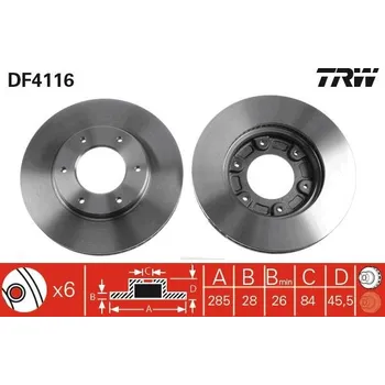 Brzdový kotouč Brzdový kotouč LUCAS DF4116