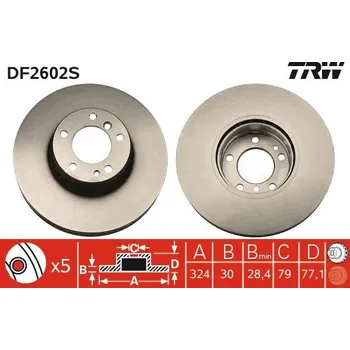 Brzdový kotouč Brzdový kotouč LUCAS DF2602S