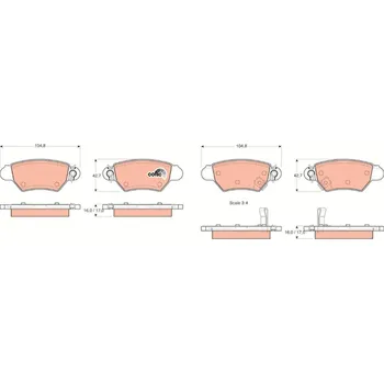Brzdová destička Sada brzdových destiček, kotoučová brzda LUCAS GDB1352