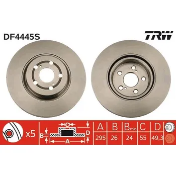 Brzdový kotouč Brzdový kotouč LUCAS DF4445S